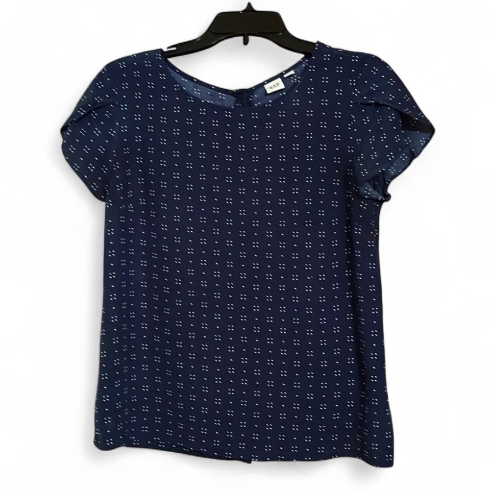 GAP Navy Blouse with White Pattern